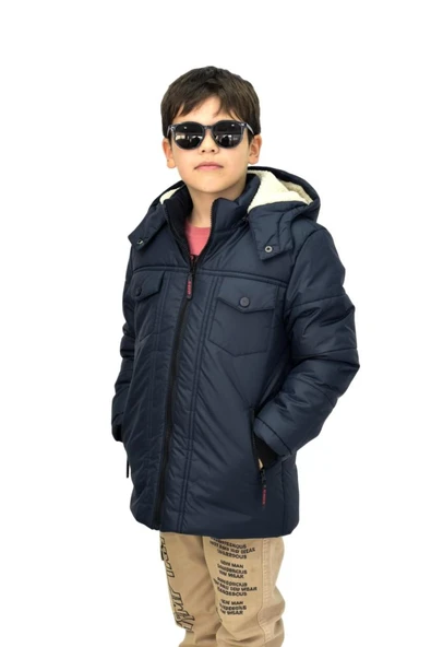 Erkek Çocuk Kapüşonlu Mont BS-1042 ürün görseli 1