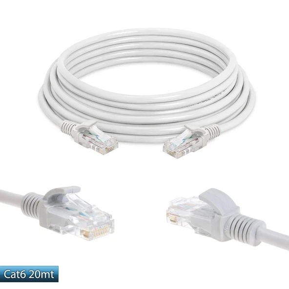 Cat6 Patch Network Ethernet Kablo 20 Metre (AVD-41) ürün görseli 1