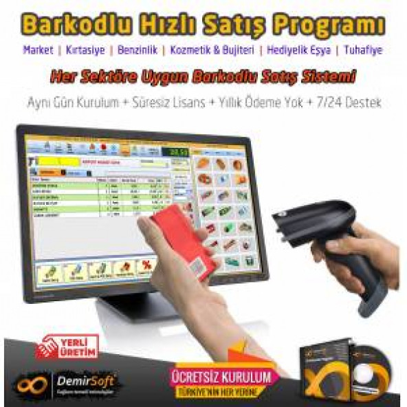 DemirSoft Barkodlu Market Satış Programı (Start Temel Paket) - Resim 2