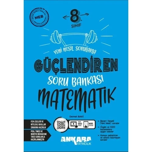 8.SINIF MATEMATİK GÜÇLENDİREN SORU BANKASI ANKARA YAYIN ürün görseli 1