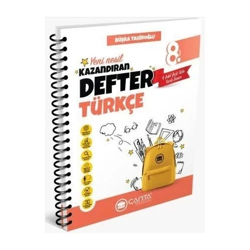 ÇANTA 8.SINIF TÜRKÇE YENİ NESİL KAZANDIRAN DEFTER ürün görseli 1