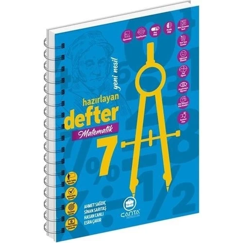 ÇANTA 7.SINIF MATEMATİK HAZIRLAYAN DEFTER KİTAP ürün görseli 1