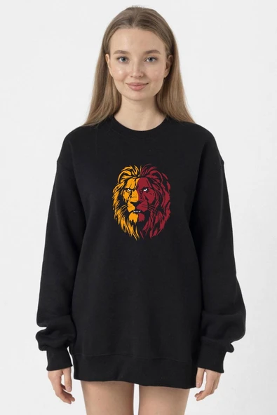 Sarı Kırmızı Aslan Siyah Kadın 2ip Sweatshirt ürün görseli 1