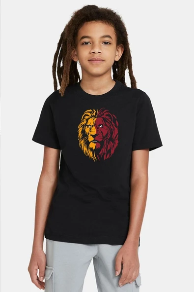 Sarı Kırmızı Aslan Siyah Çocuk Tshirt ürün görseli 1