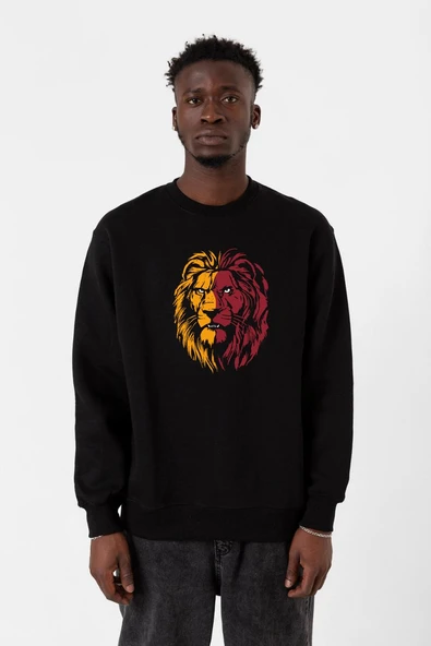 Sarı Kırmızı Aslan Siyah Erkek 2ip Sweatshirt ürün görseli 1