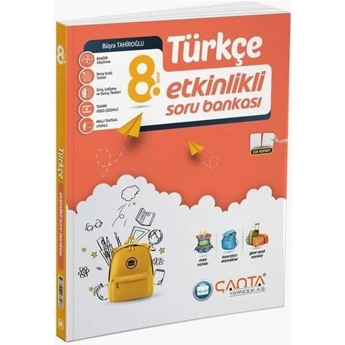 ÇANTA 8.SINIF ETKİNLİKLİ TÜRKÇE SORU BANKASI ürün görseli 1