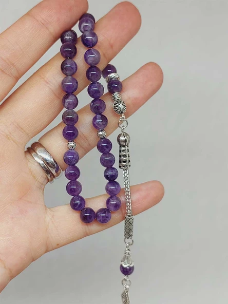 Ametist Taşı Tesbih 33Lük 6mm (1258) ürün görseli 1