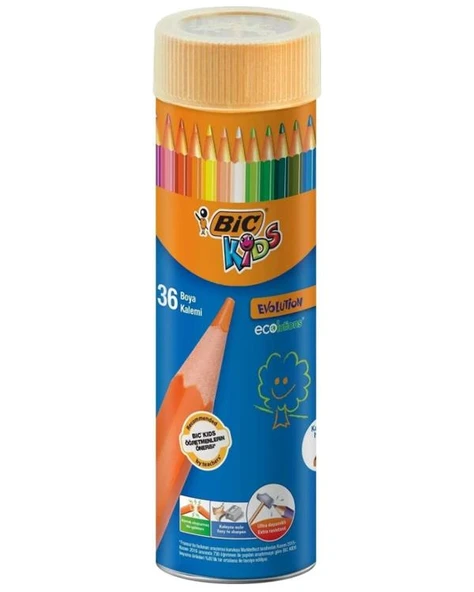 Bic Kids Evolution Kuru Boya Kalemi 36lı Metal Tüp 968491 ürün görseli 1