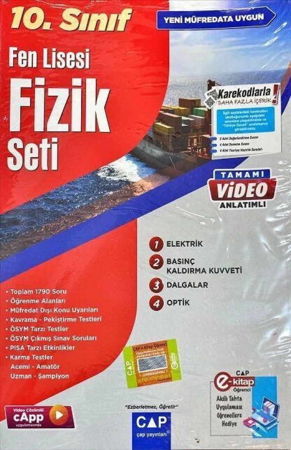 10. Sınıf Fen Lisesi Fizik Seti Çap Yayınları ürün görseli 1