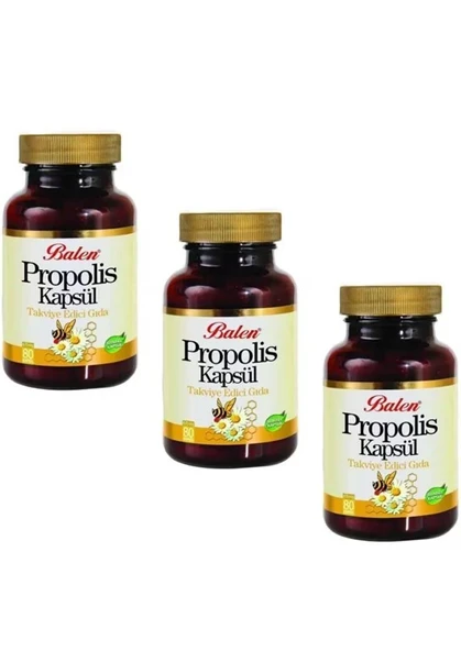 Balen Propolis 80 Kapsül 3'lü ürün görseli 1