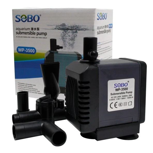 Sobo Akvaryum Sump (Kafa) Motoru WP-3500 25W. 1200LT/SAAT ürün görseli 1