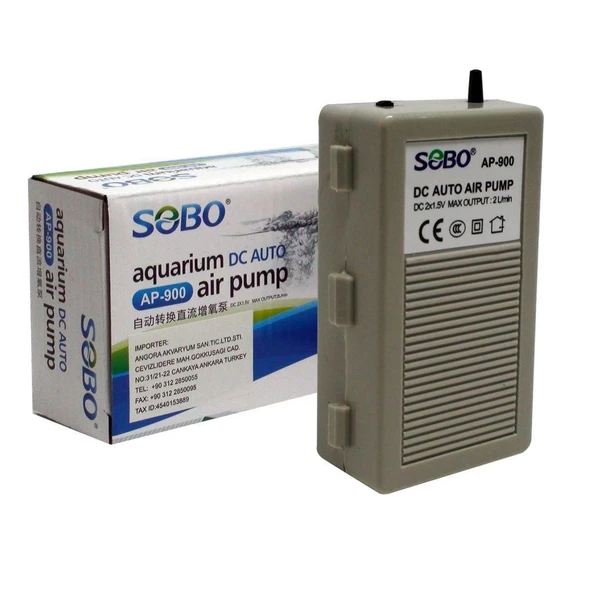 Sobo Pilli Akvaryum Hava Motoru DC 2x1,5W 2Lt/DK AP-900 ürün görseli 1