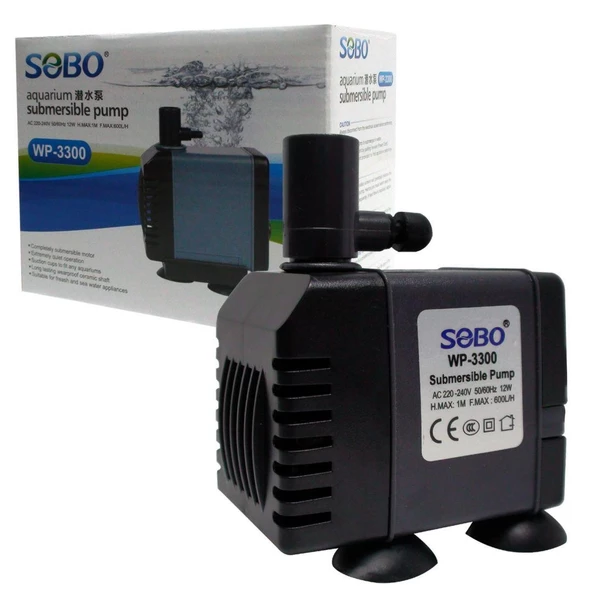 Sobo Akvaryum Sump (Kafa) Motoru WP-3300 12W. 600LT/SAAT ürün görseli 1