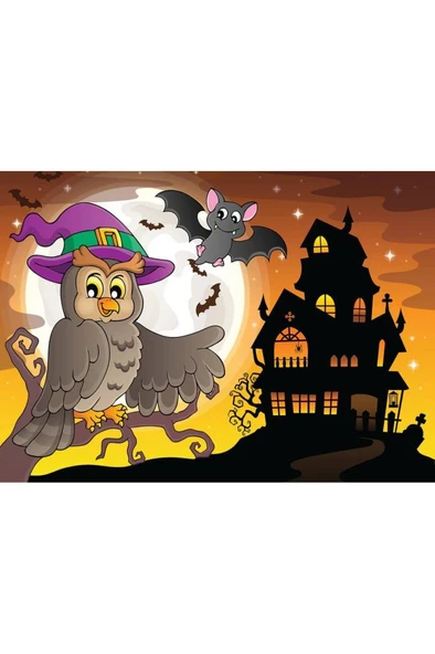 Art Puzzle Baykuş Ve Tatlı Cadı - 2X100 Parça 4517 - Resim 3