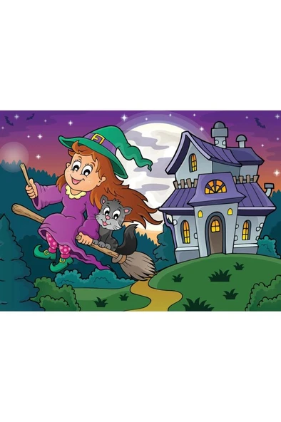 Art Puzzle Baykuş Ve Tatlı Cadı - 2X100 Parça 4517 - Resim 2