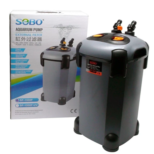 Sobo Akvaryum Dış Filtre 15W. 1500 Lt/Saat SF-1500F ürün görseli 1