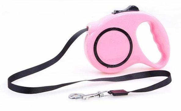 Otomatik Gezdirme Tasması Makaralı 3 Mt. Pembe ürün görseli 1