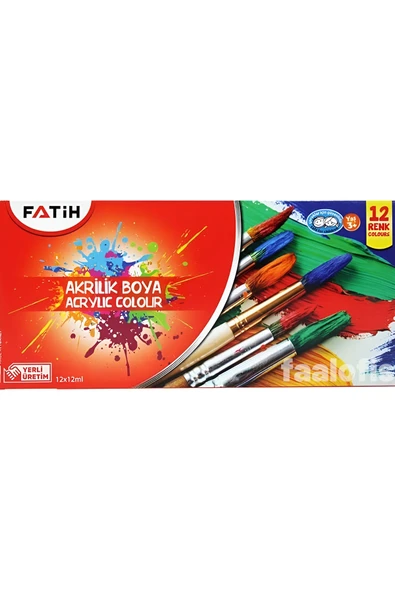 Tüplü Akrilik Boya 12ml 12 Renk - Resim 3