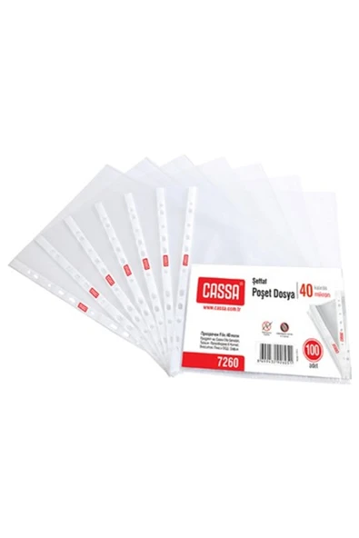 Kristal Şeffaf Dosya 40 Mikron 300 Adet 3 Paket ürün görseli 1