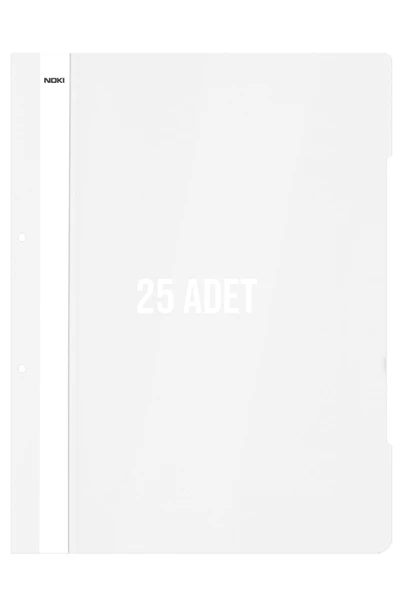 Noki XL Telli Dosya 25'li Paket Beyaz - Resim 2