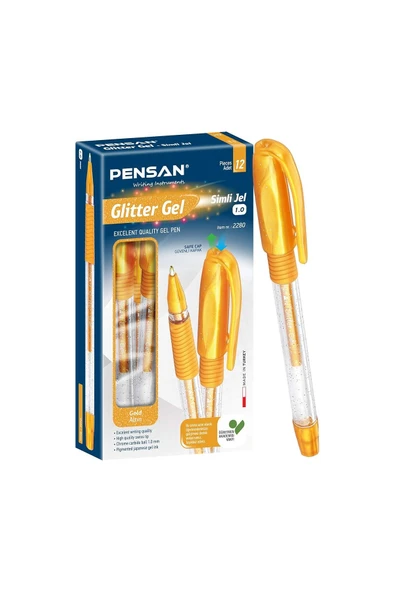 Pensan Glitter Gel Simli Jel Kalem 12 Adet ürün görseli 1
