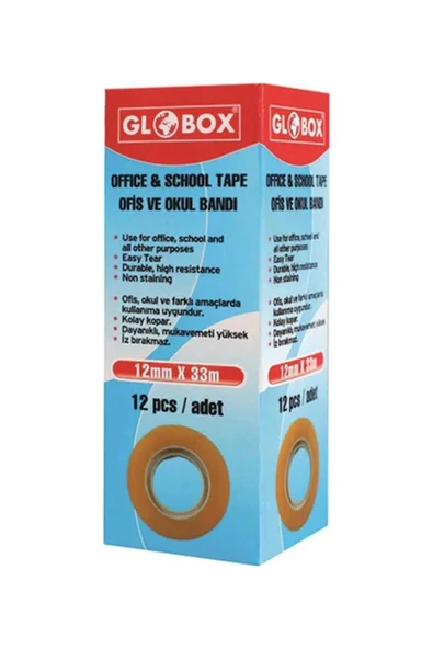 12x33 Şeffaf Bant 12 Adet (1 kutu) ürün görseli 1