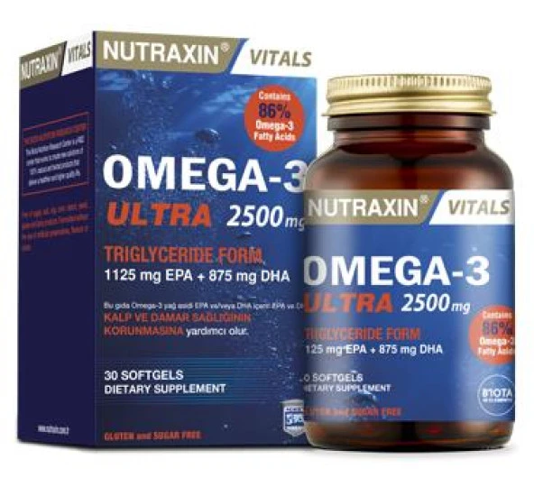 Nutraxin Omega-3 Ultra 2500 mg 8680512628217 ürün görseli 1