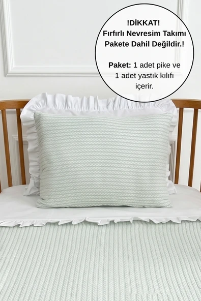 Pike Takımı Bebek Örgü Desen-Açık Yeşil ürün görseli 1