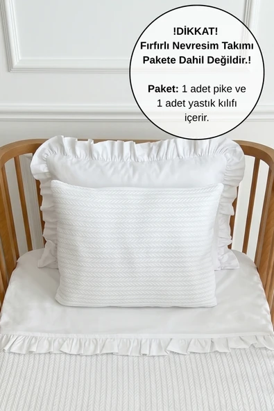 Pike Takımı Bebek Örgü Desen-Beyaz ürün görseli 1