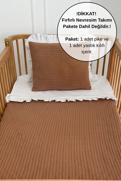 Pike Takımı Bebek Örgü Desen-Kahverengi ürün görseli 1