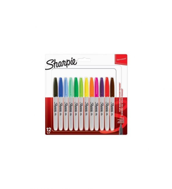 SHARPIE PERMANENT MARKER FINE 12 LI SET (2065404) ürün görseli 1