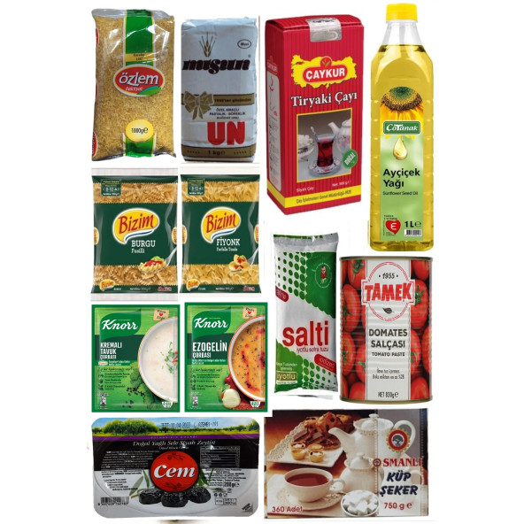 RAMAZAN PAKETİ ERZAK YARDIM KOLİSİ PAKETİ 12 PARÇA ürün görseli 1