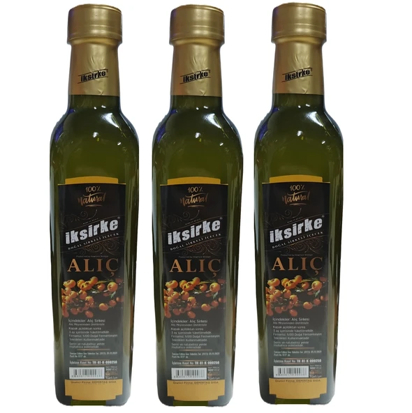 İksirke Katkısız Alıç Sirkesi 500 ML 3Adet ürün görseli 1