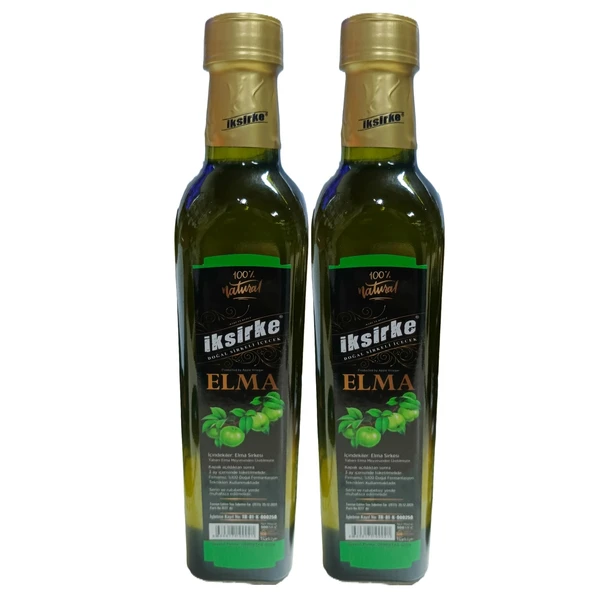 Iksirke Katkısız Ekşi Elma Sirkesi 500 ML 2Adet ürün görseli 1