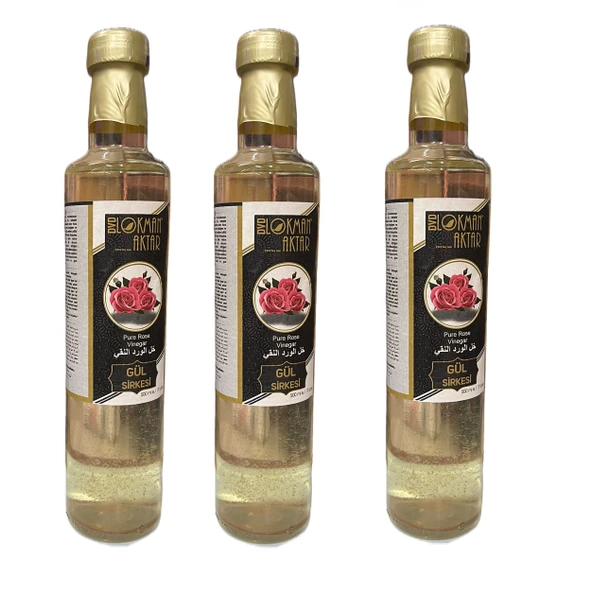 Gül Sirkesi, Katkısız, 500ml 3 Adet, Lokman Aktar ürün görseli 1