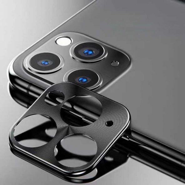 Apple iPhone 11 Pro Max  Metal Kamera Koruyucu - Resim 2