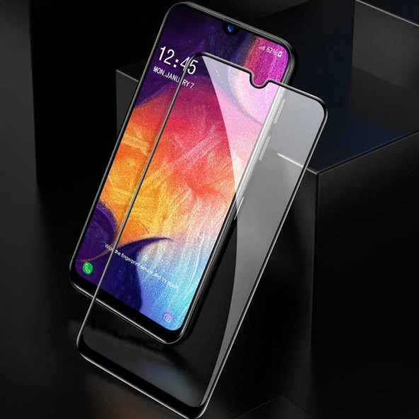 Galaxy A20S  Kenarları Kırılmaya Dayanıklı Cam Ekran Koruyucu ürün görseli 1