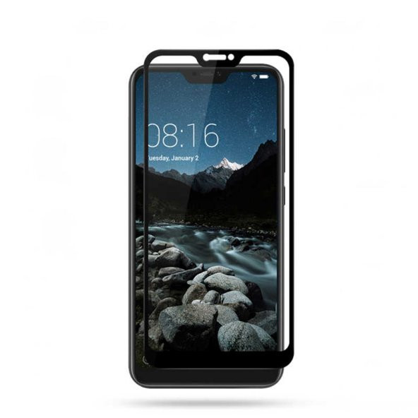 Xiaomi Mi 8 Lite  Kenarları Kırılmaya Dayanıklı Cam Ekran Koruyucu ürün görseli 1