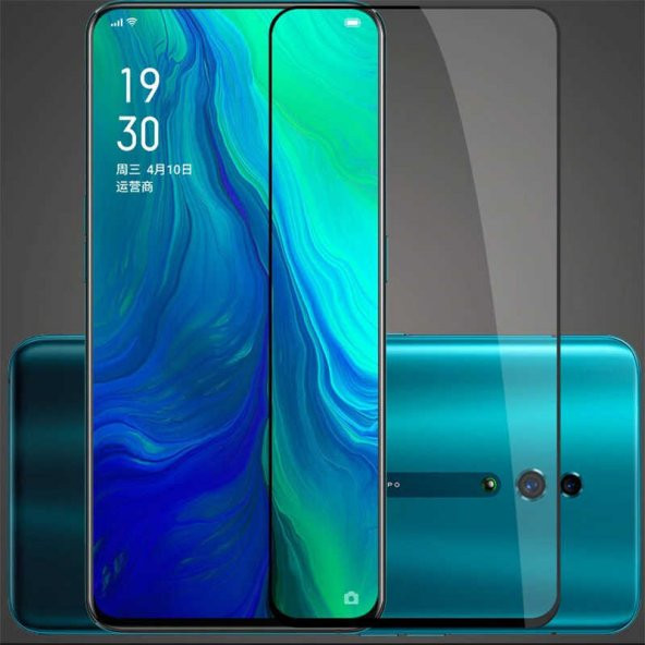 Oppo Reno 10X Zoom  Kenarları Kırılmaya Dayanıklı Cam Ekran Koruyucu ürün görseli 1
