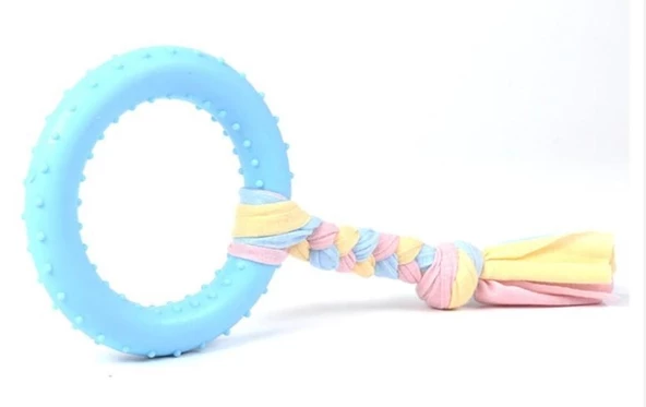 Halat Düğümlü Kauçuk Halka Köpek Oyuncak Large 26 Cm ürün görseli 1