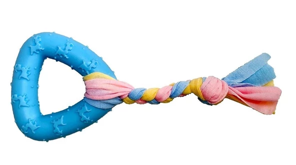 Diş İpli Kauçuk Üçgen  Köpek Oyuncağı 20 Cm ürün görseli 1