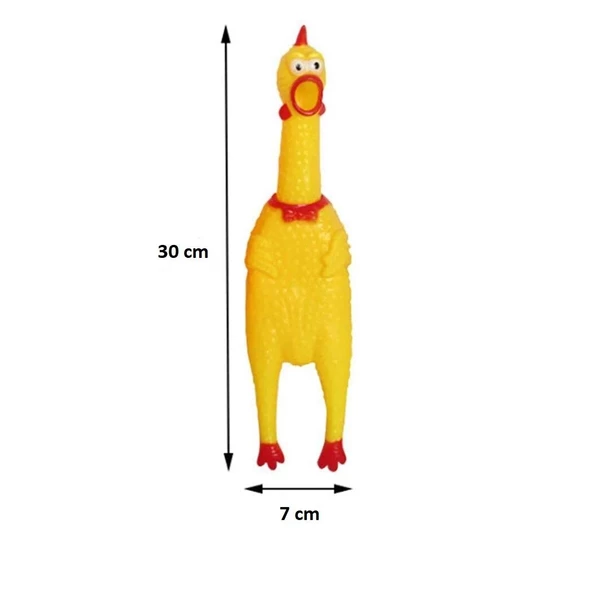Öten Tavuk Köpek Oyuncağı Medium 30 cm - Resim 2