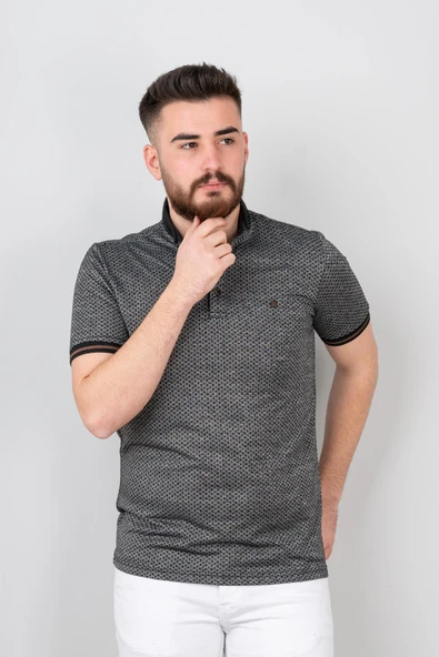Slimfit Erkek Yakalı T-Shirt ürün görseli 1