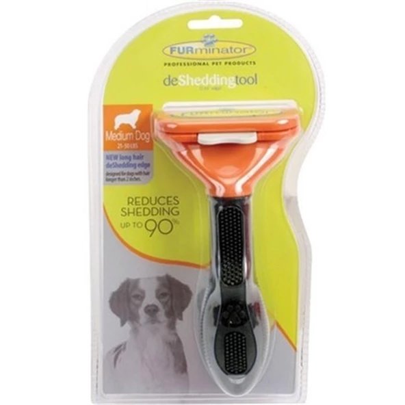 Furminator Uzun Tüylü Köpekler İçin Tüy Tarağı Medium ürün görseli 1