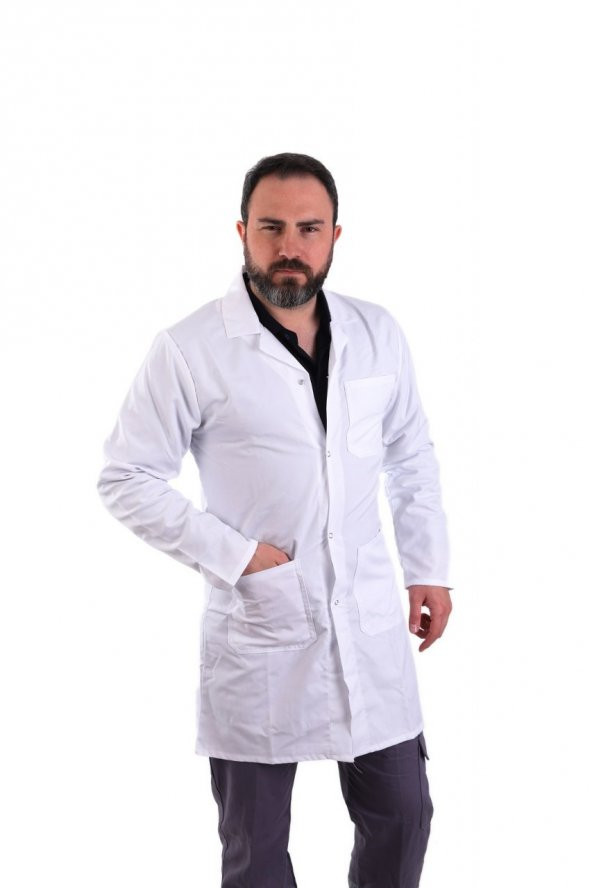 ESER - Bay Alpaka Önlük Çıtçıtlı- Beyaz ürün görseli 1