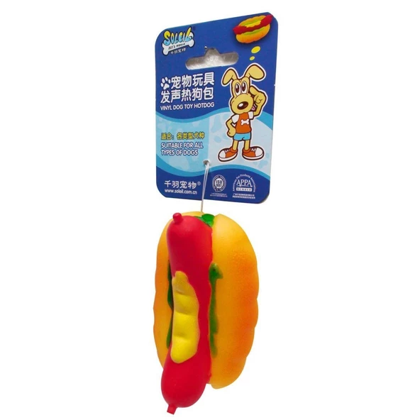 Soleil Plastik Öten Sandviç Köpek Oyuncağı 10.5 cm V1010 ürün görseli 1