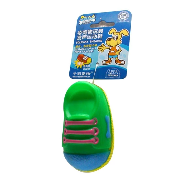 Soleil Plastik Öten Ayakkabı Köpek Oyuncağı V9614 10 cm ürün görseli 1