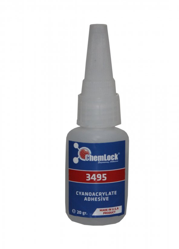 Chemlock 3495 Gözeneksiz Yüzeyler için Hızlı Yapıştırıcı 20gr. ürün görseli 1