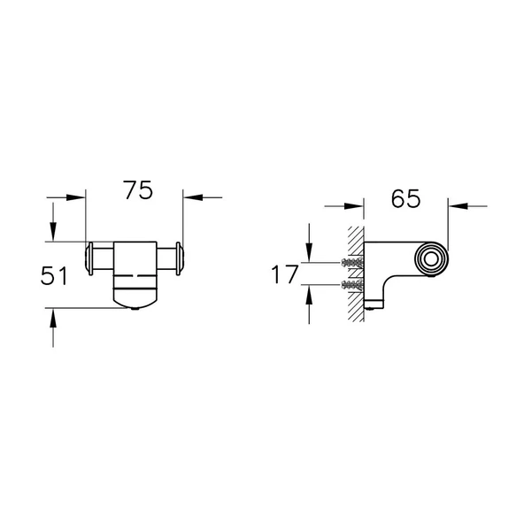 VitrA Base 700 A4407336 Askı, İkili, Siyah - Resim 2