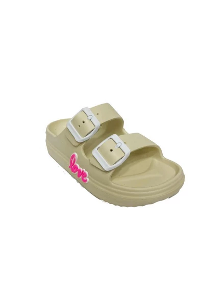 Ayfox 1006-24 Love Yazılı Suya Dayanıklı Kız Çocuk Terlik 31-35 ürün görseli 1